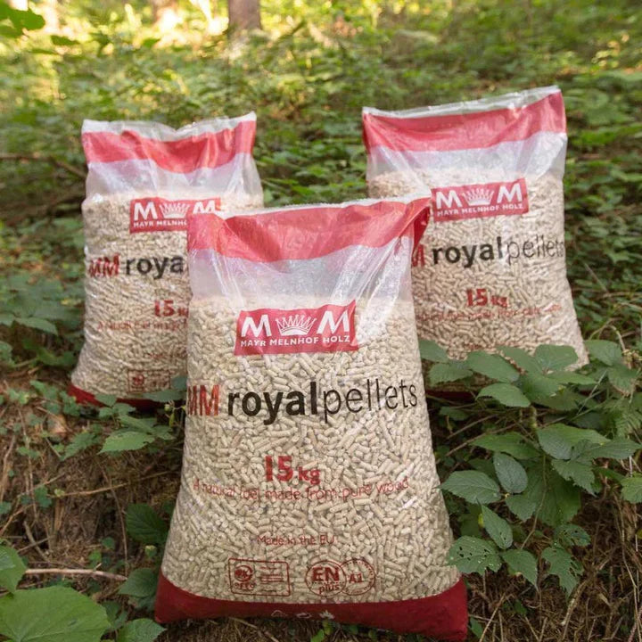 Palé de pellets MM Royal – 78 bolsas de plástico